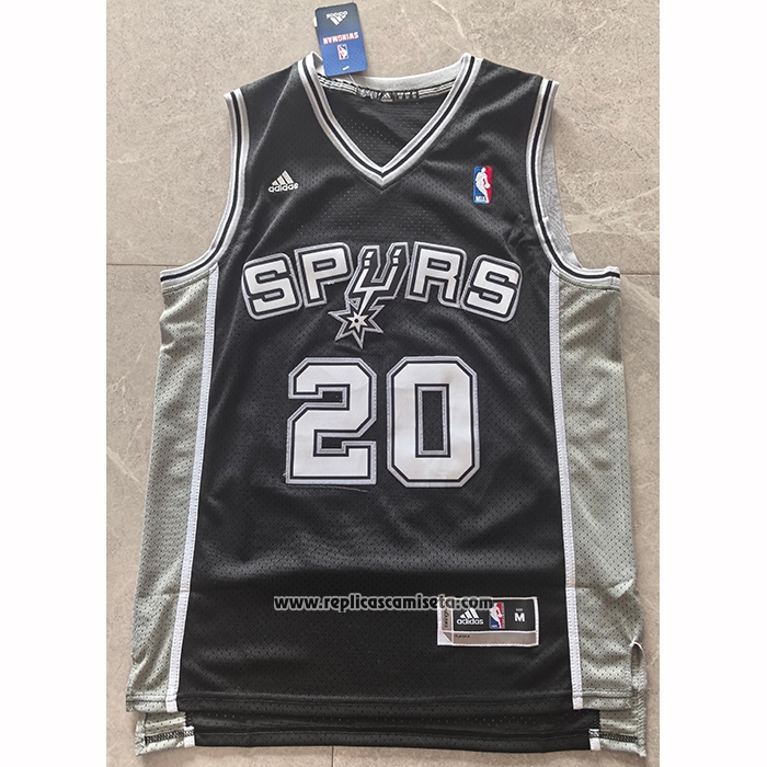 Camiseta San Antonio Spurs Manu Ginobili NO 20 Icon 2025-26 Negro